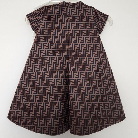 FENDI Little Girl's & Girl's Neoprene All‎ Over Logo Dress - Picture 6 of 9